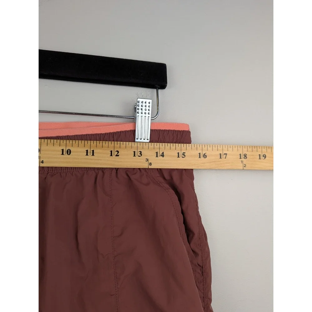 REEBOK Women's Maroon Pink Joggers M Elastic Ankle Pockets Drawstring Mesh Lined
